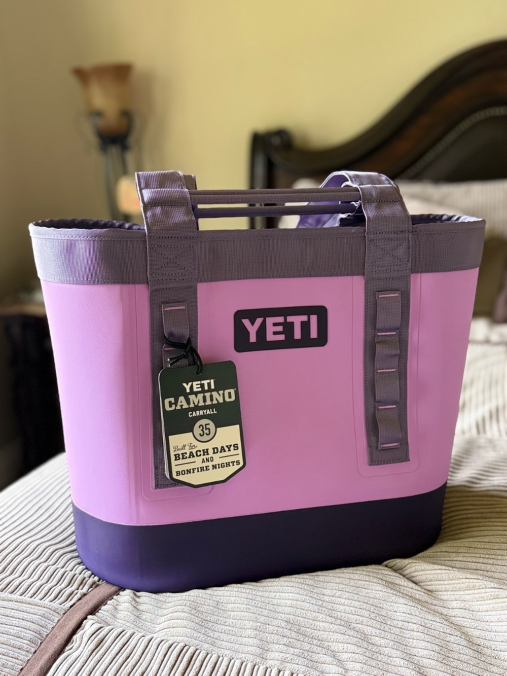 Yeti Two-Tone Pink and Purple Camino 35 Carryall Tote